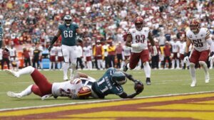 Notebook: What and who stood out re watching Commanders Eagles