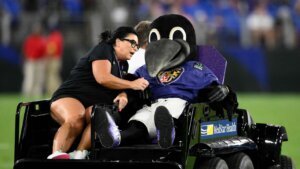 Ravens mascot Poe lands on injured reserve with 'drumstick' injury