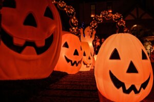Pumpkins and ghosts