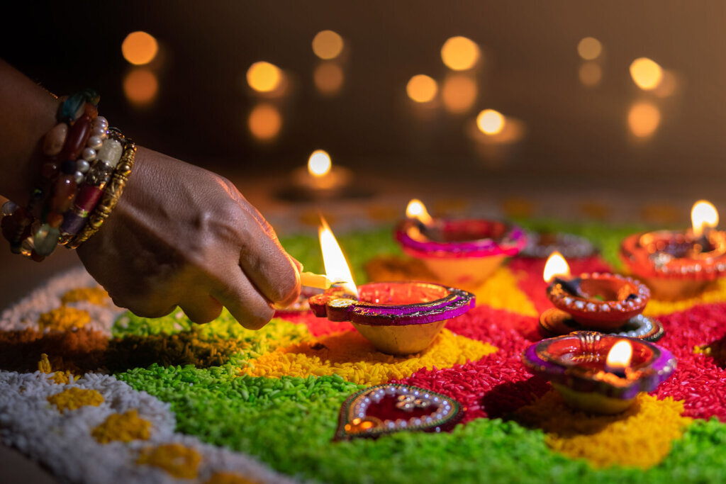 Diwali is a festival of lights celebrations by Hindus , Jains, S
