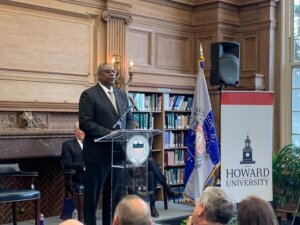 US Defense Secretary Lloyd Austin at Howard University