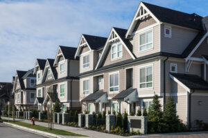 Modern cookie cutter townhouses