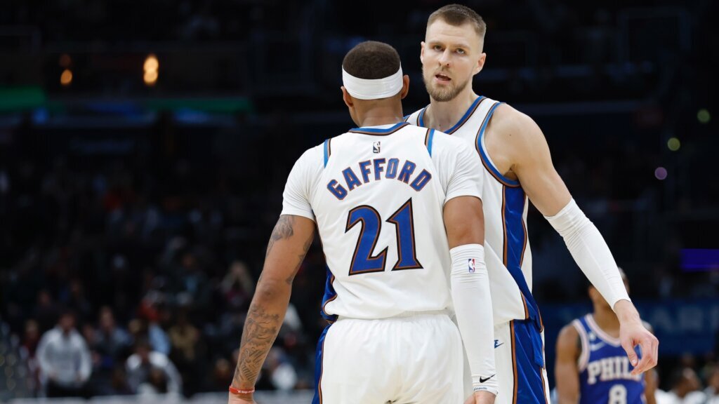 Porzingis adapting to life on court alongside Gafford