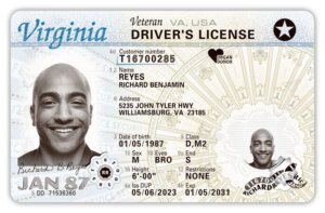 Virginia's new driver's license design. (Courtesy Virginia DMV)