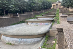 Graffiti in Meridian Hill Park (WTOP/John Domen)