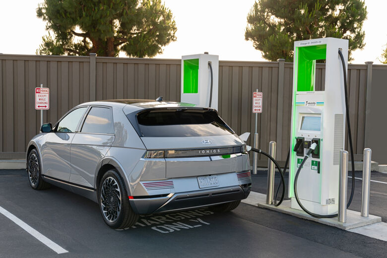 An electric vehicle charging station. (Courtesy Electrify America)