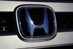 Honda Motors logo is seen in the grill o