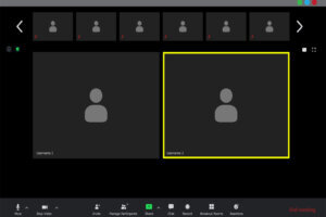 Video conference user interface, video conference calls window overlay