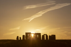 Stonehenge summer solstice sunset and sunrise