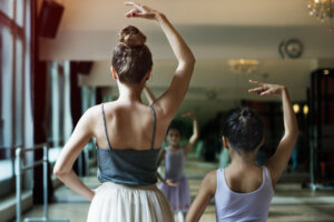 Ballet Dancer Training School Concept
