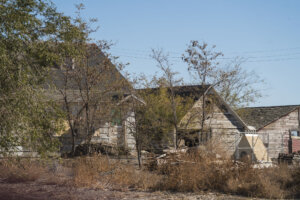 Old abandoned house in run down rural area