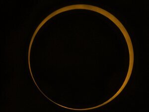 WTOP Space Contributor Greg Redfern managed to get a good view of the eclipse. (Courtesy Greg Redfern/X.com)