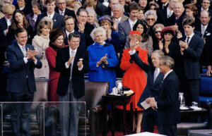 Jimmy Carter, Ronald Reagan, George H.W. Bush, Barbara Bush, Nancy Reagan, Walter Mondale