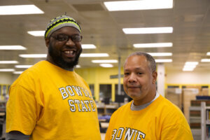 Jermain Williams and Timothy Hawkins say they’re both thankful for the opportunity to have been involved in the Bowie State University degree program offered at Maryland’s Jessup Correctional Institution.