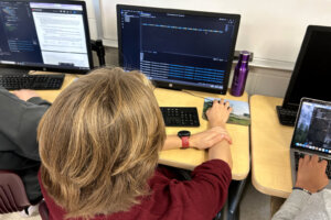 Students at Thomas Jefferson High School for Science and Technology in Fairfax County, Virginia, are using artificial intelligence to solve problems in class.