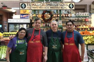Thomas Calomiris and Sons produce stand in Eastern Market