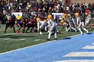 Dunbar High School seized victory Thursday against Ballou High School in the Turkey Bowl.