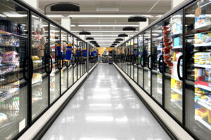 Supermarket fridge glass door cabinets