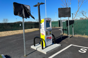 Self service car emissions testing site in Kenilworth Park