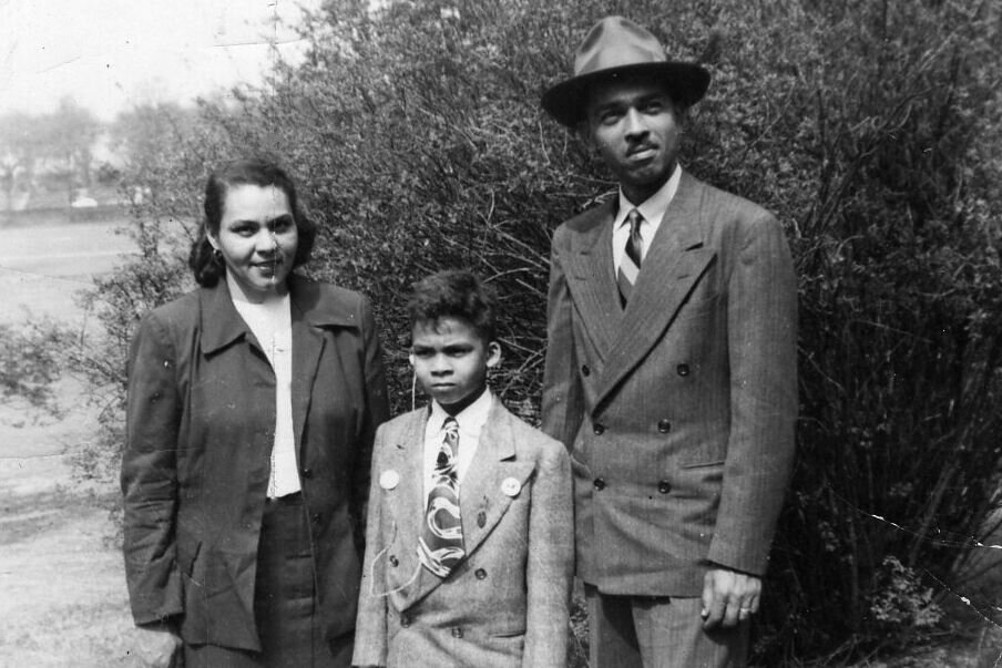 Louise Miller with her family