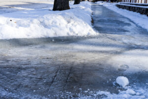 Icy sidewalk