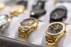 High end golden watches shop