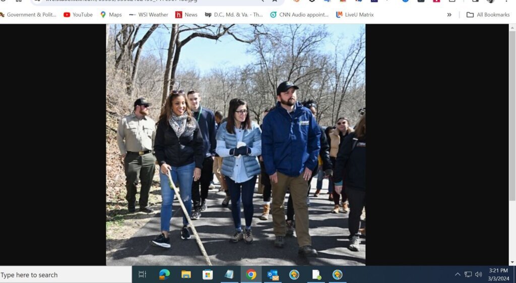 Group of people on a nature walk