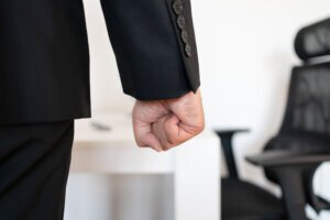 Angry businessman at office