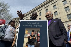 Ben Crumps speaks at news conference
