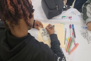 A student drawing