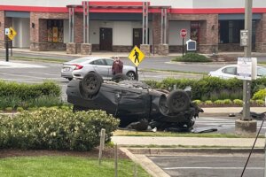 Scene of a fatal automobile crash