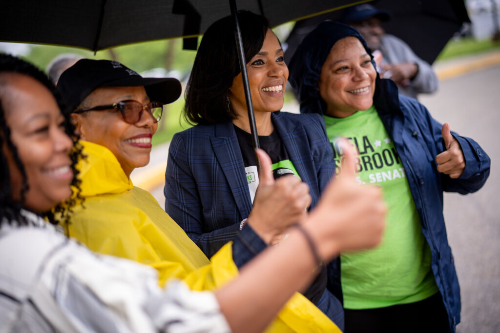 Maryland Senate Candidate Angela Alsobrooks Campaigns On Primary Election Day