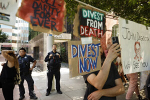 Dueling Rallies Held At George Washington University As Campus Protests Continue Nationwide