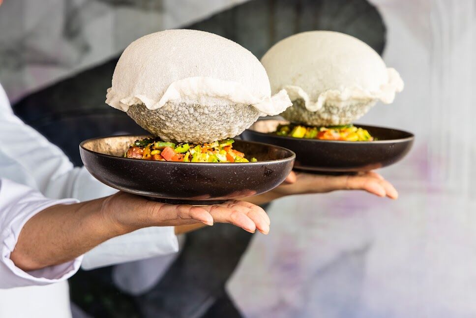 Crispy tuna poke pillows at Surreal