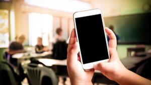 Cellphone in class school shutterstock