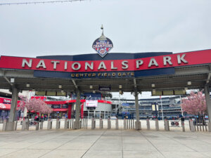 The central entrance to the Nationals park.