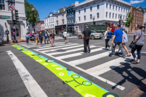 Collision reducing murals in Georgetown crosswalks