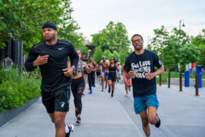 Runners in a race