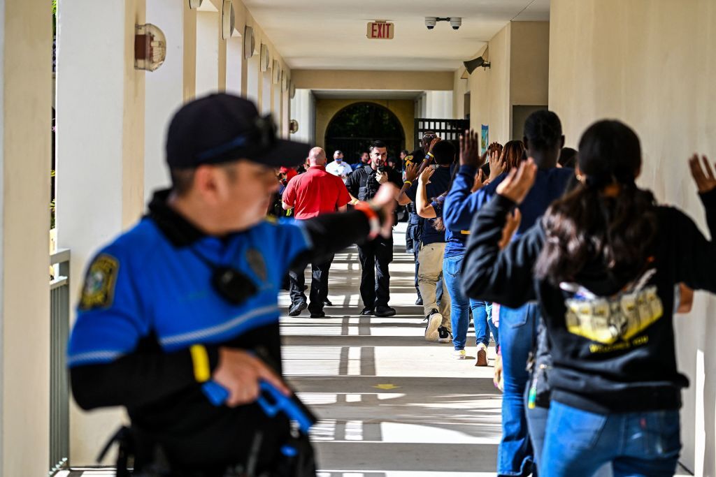 US CRIME POLICE SCHOOL SHOOTING DRILL