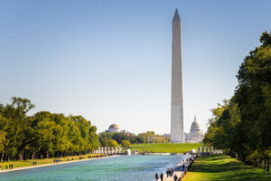 National Mall in Washington DC on a Clear Autumn Day