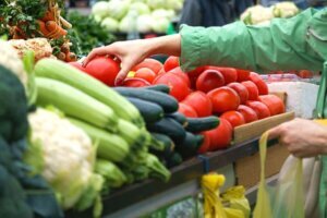 Picking veggies