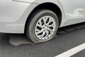 Tires slashed