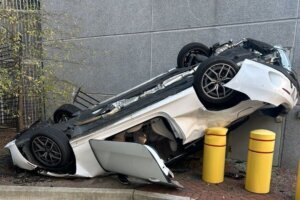 Pete parking garage crash moco