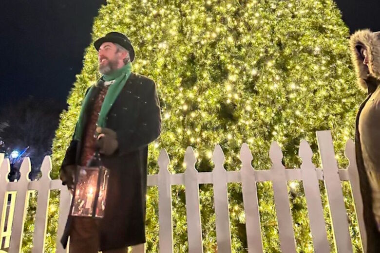 Man dressed in Charles Dickens costume