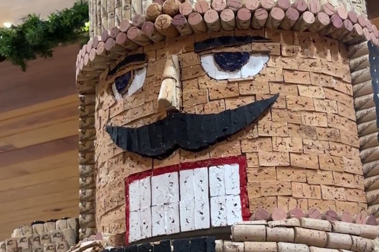 Nutcracker made out of wine corks