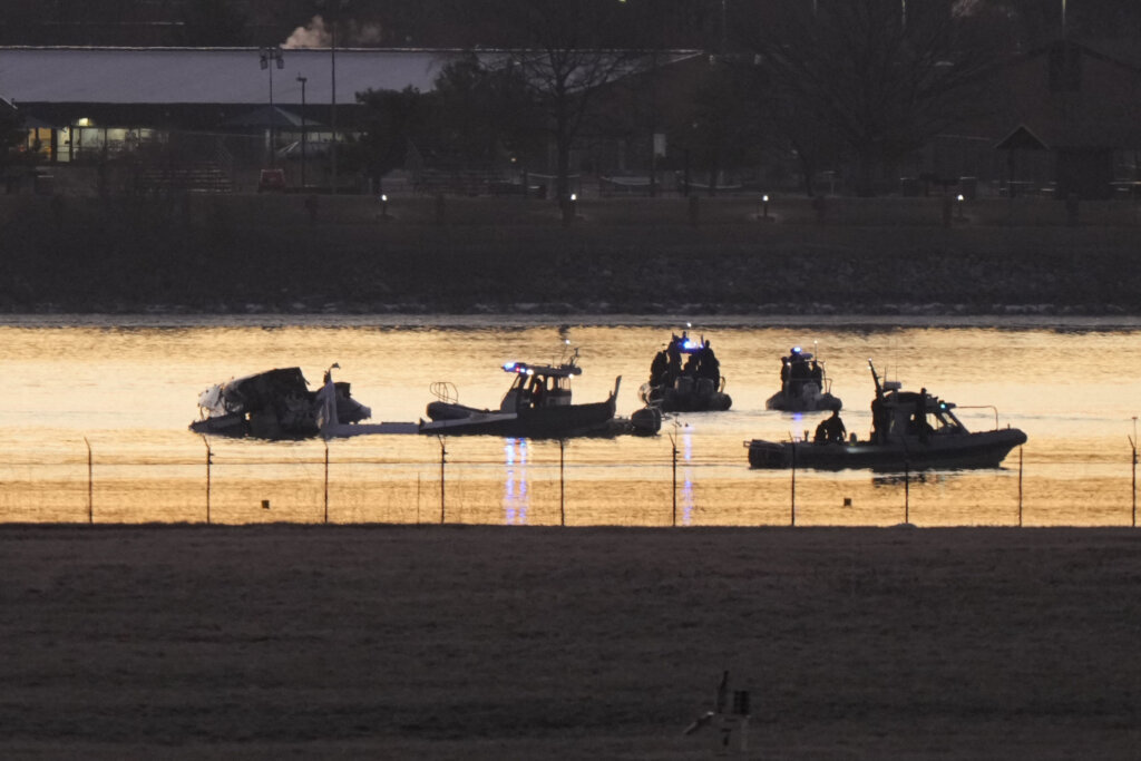 Boats seen on the Potomac River