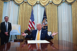 President Donald Trump in the Oval Office