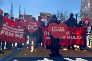 D.C. protesters with signs