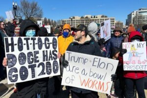 Doge go dc presidents day protest
