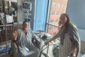 Carrie and Mark Maggio photo after transplant surgery